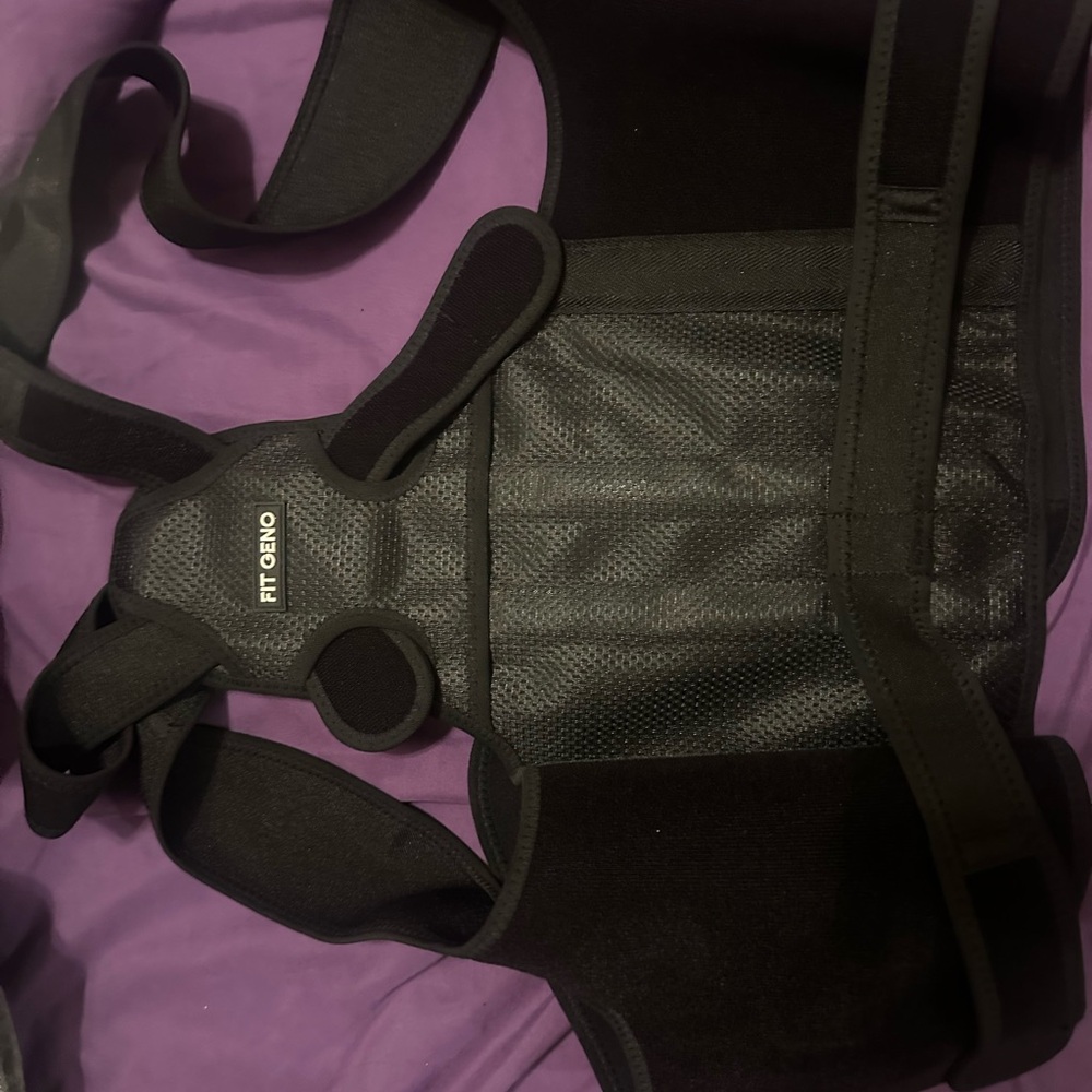 Black Adjustable Back Support Brace - image 2